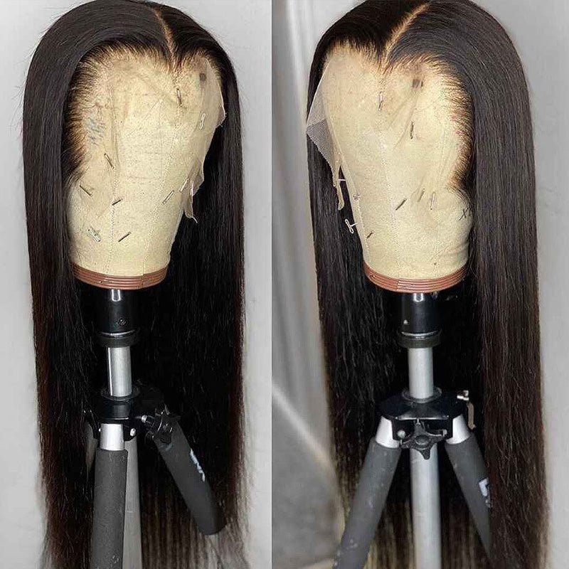 Flash Sale Sunber 13x6 Transparent Lace Frontal Wigs Soft and Silk Straight Human Hair Wig