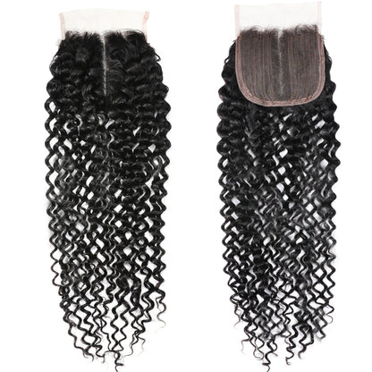 Sunber 1Pc 4 By 1 Size T Shape Middle Part Swiss Lace Closure 100% Human Hair Lace Closure