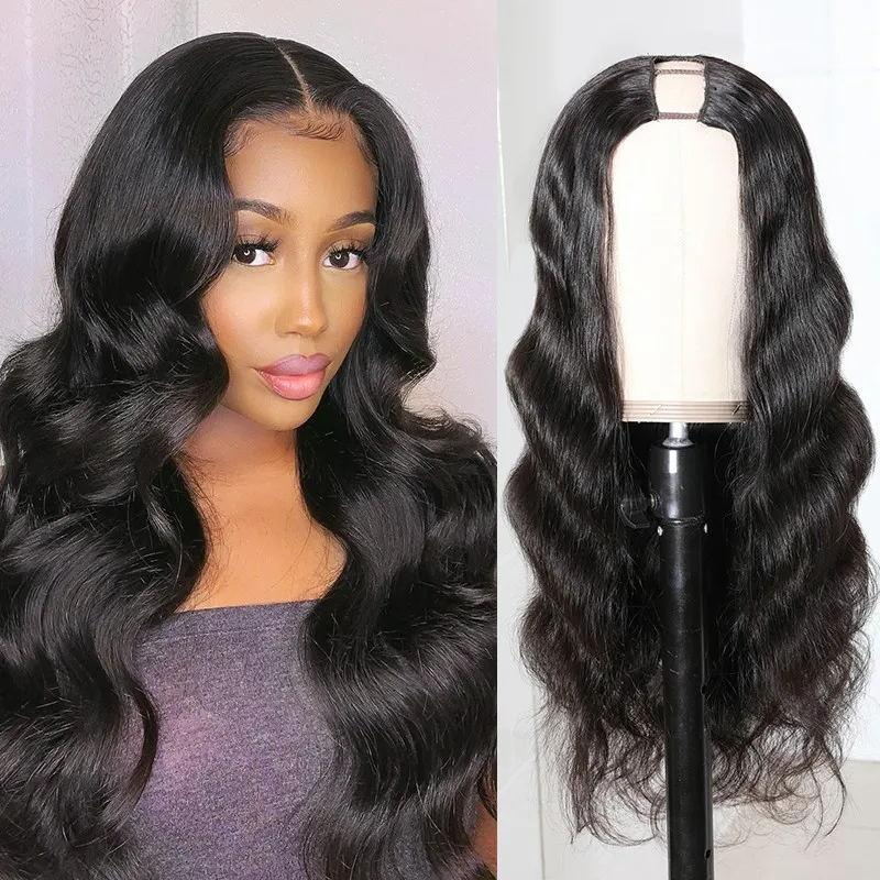 Sunber Chic U Part Hair Wigs‎ Body Wave 150% Density Glueless Human Hair Wigs Natural Color For Women