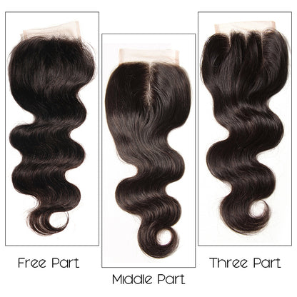 Sunber Hair Brazilian Body Wave 3 Bundles With Closure, Deals on Bundles of Brazilian Virgin Hair Weave