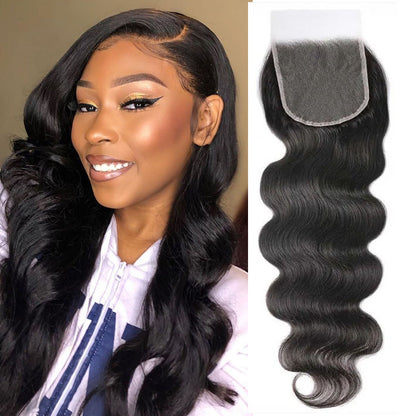 Sunber 1 Pc 5x5 HD Lace Closure Body Wave Hair Deep Parting Transparent Lace Closure Invisible Knots Human Hair Closure