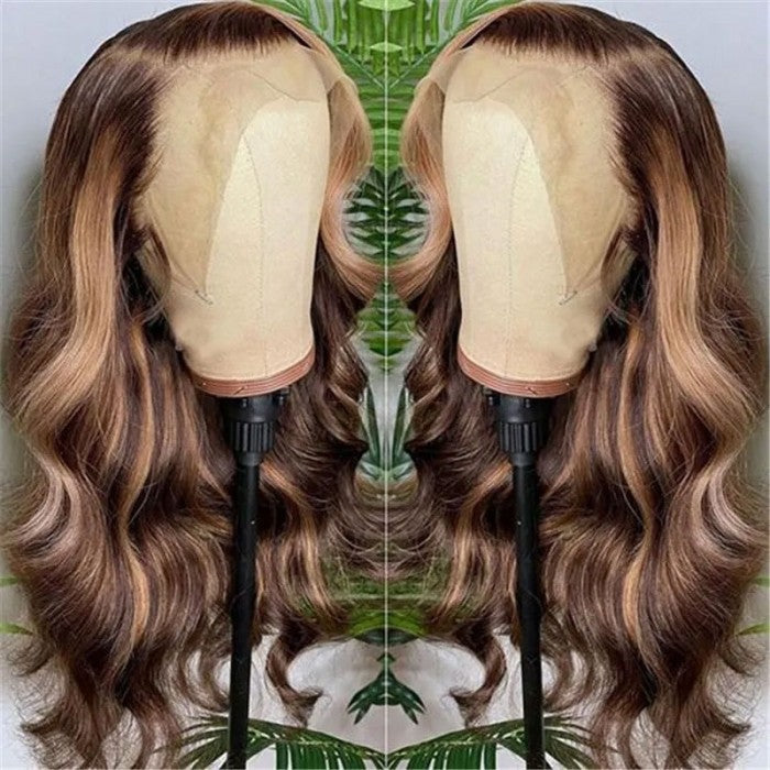 Sunber $100 Off Body Wave Honey Blonde Highlights Lace Frontal Wigs Supernatural and Realistic