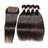 Brazilian Straight Hair 4 Bundles With Lace Closure, 100% Unprocessed Human Weaves - Sunberhair