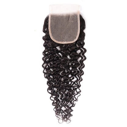 Sunber 1 piece 4*4 Transparent Free Part Lace Closure Curly Hair