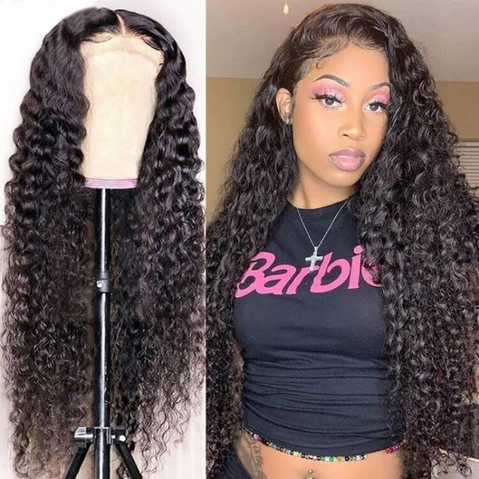 Sunber Deep Wave 250% Density 5*5 HD Lace Wig 13x4 Pre Everything Lace Front Black Human Hair Wigs