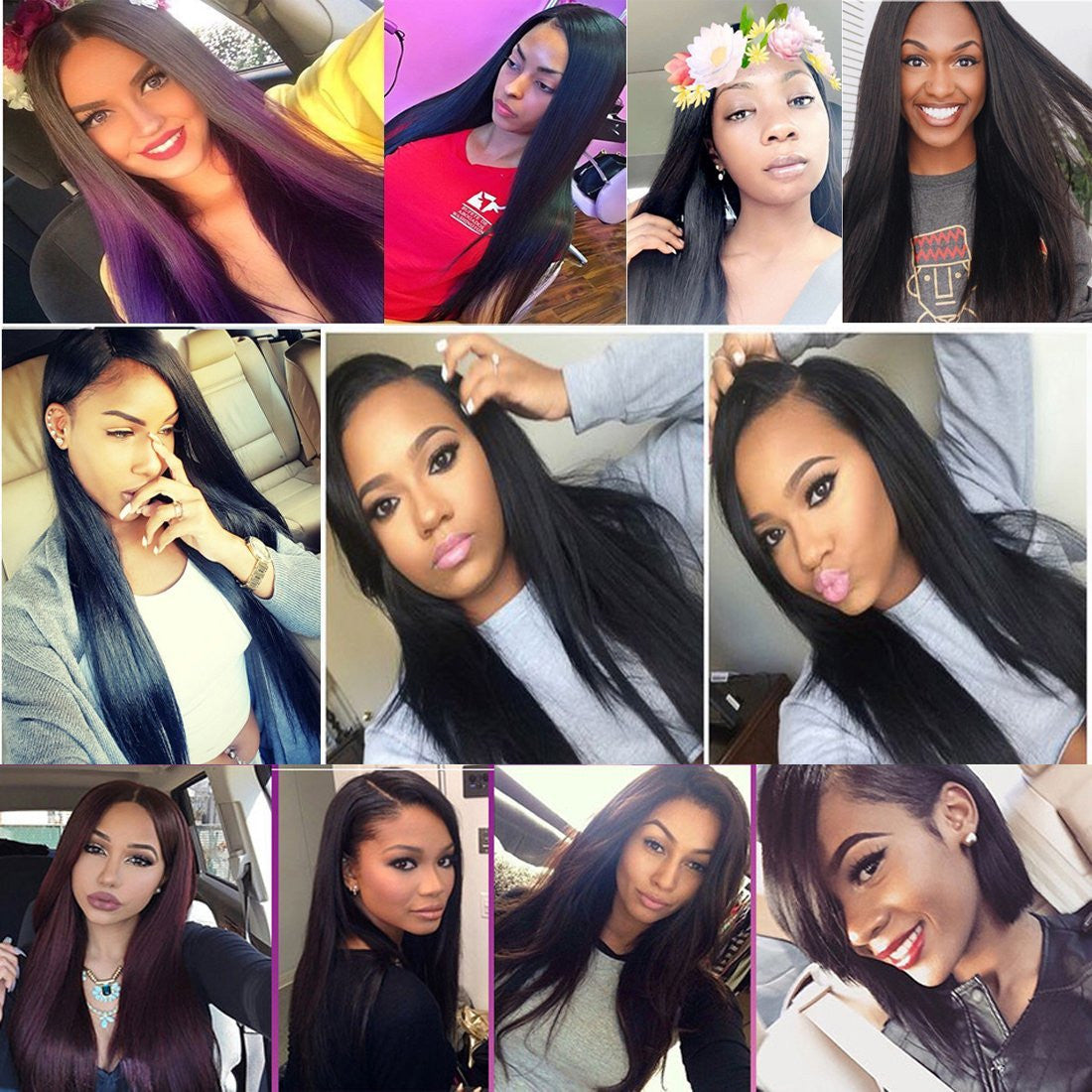 Peruvian Straight Hair Bundles 3pcs/Pack - 100% Unprocessed Cheap Human Hair Weave - Sunberhair