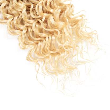 Sunber 3 Bundles 613 Blonde Deep Wave Hair Weave 10-24 Inch On Sale