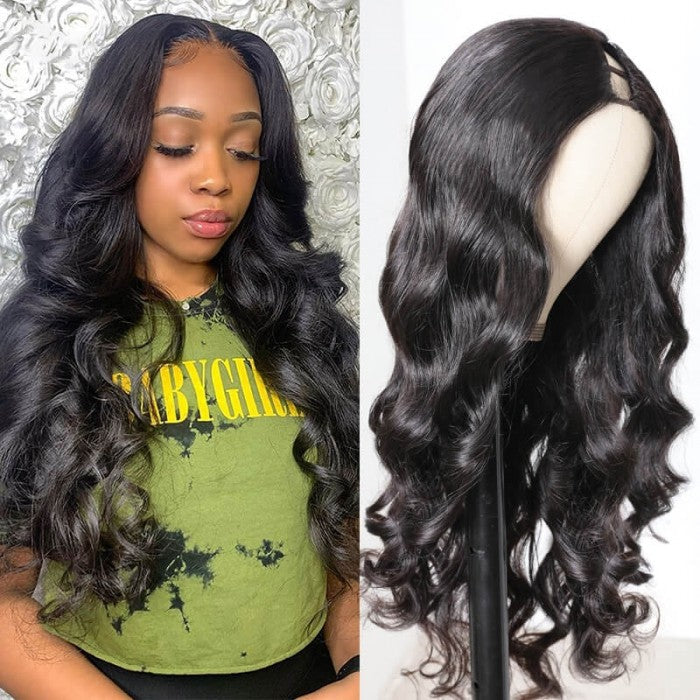 Sunber $100 Off Body Wave U Part Wig Human Hair Natural Color