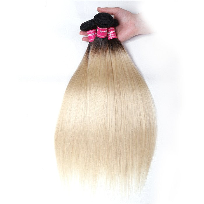 Sunber Hair 1 Bundle T1B/613 Straight Hair Weave 10&quot;-20&quot; 100% Human Hair Weave