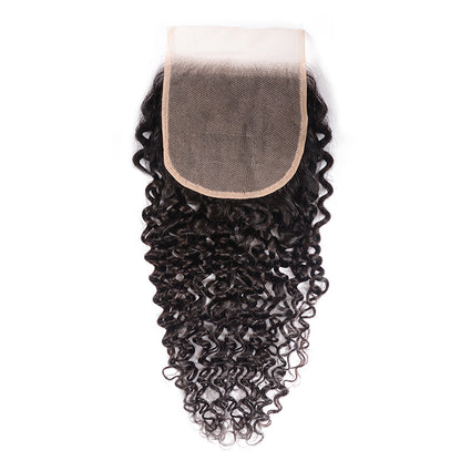 Sunber Hair Curly 5X5 Transparent Lace Closure Hair Extension 10-18 inch 100% Human Hair Closure