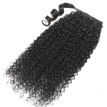 Sunber Jerry Curly Clip in Ponytail Hair Extensions Human Hair