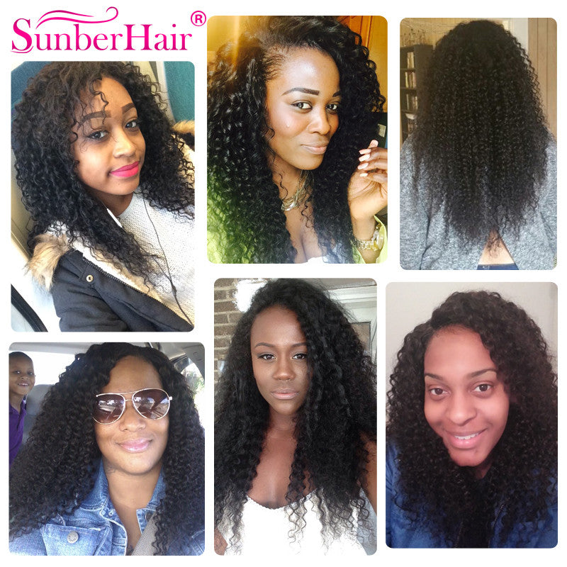 4 Bundles Malaysian Virgin Curly Hair Weaves, 100% Unprocessed Virgin Human Hair - Sunberhair