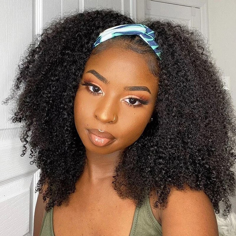 Sunber Thick Afro Kinky Curly No Lace Wig Machine Made Affordable Human Hair Wigs