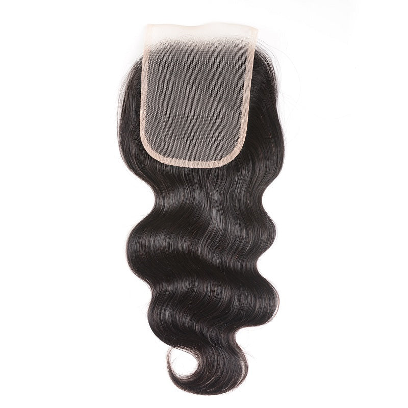 Sunber High Quality  4x4 Transparent Lace Closure Body Wave Free Part Human Hair