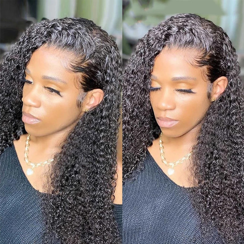 BOGO Sunber Kinky Curly Wigs Skin Melt Lace Front Wigs Natural Hairline Human Hair Flash Sale