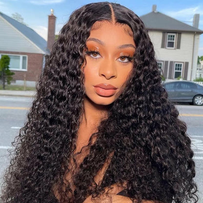 Sunber 22-Inch Best Curly Lace Wig Transparent Lace Front Wigs with Pre Plucked Human Hair Wigs