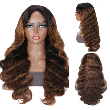 Sunber Body Wave 5*2.5 Lace Closure V Part Wigs Ombre Balayage Highlight Color Upgrade U Part Human Hair Wigs