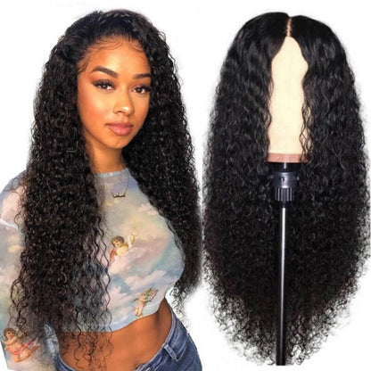 Sunber Hair 9a Grade Natural Pre-plucked Long Curly Transparent Lace Front Wigs 100% Human Hair 150% Density