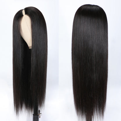 Sunber No Glue Straight V Part Wigs Beginner Friendly No Leave Out New Lace Human Hair Wig Huge Sale