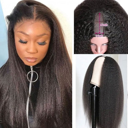 Sunber Full And Thick 20INCH Kinky Straight U Part Wig &amp;20INCH Ginger Body Wave Lace Part Wig Flash Sale