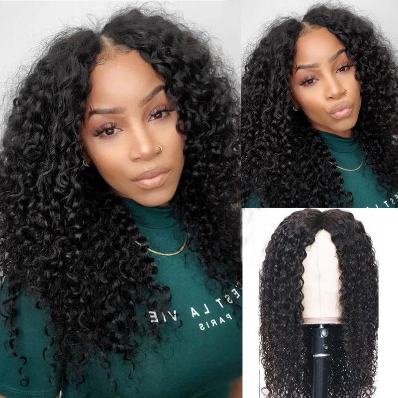 Flash Sale Upgrade U Part Wig Easy Installation Curly V Part Wig No Leave Out Glueless Wigs