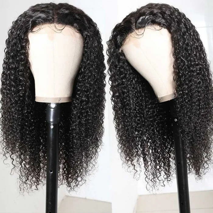 Extra 60% OFF | 5x5 HD Lace Closure Wigs Jerry Curly Glueless Wigs Invisible Human Hair 180% Density