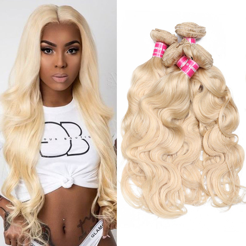 Sunber 613 Blonde Hair Weave 4 Bundles Body Wave Virgin Human Hair Extension