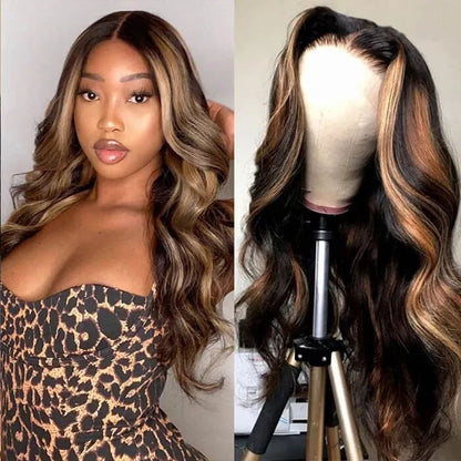 Sunber Balayage Highlight 13x4 Lace Front Wigs Free Part 