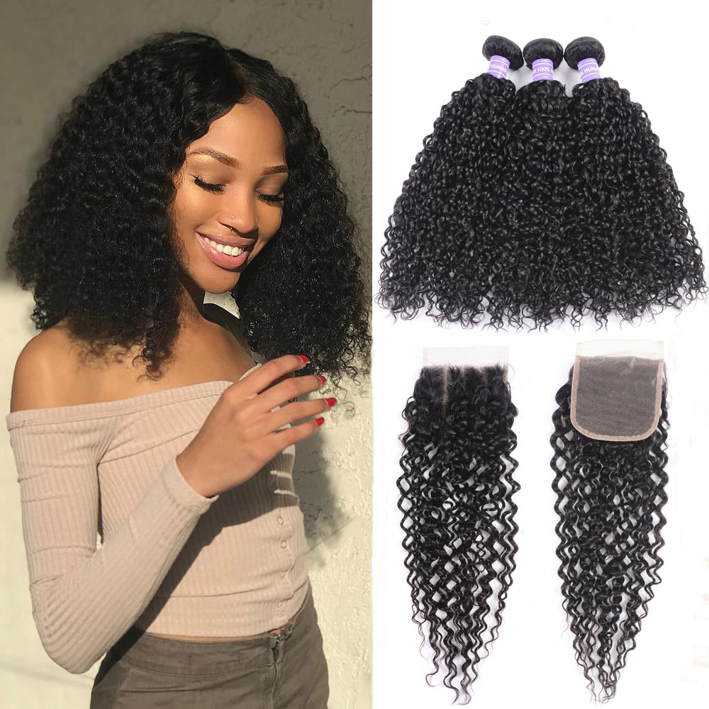 Bundles With Closure, Quality Human Hair Bundles With Lac Closure – Sunber