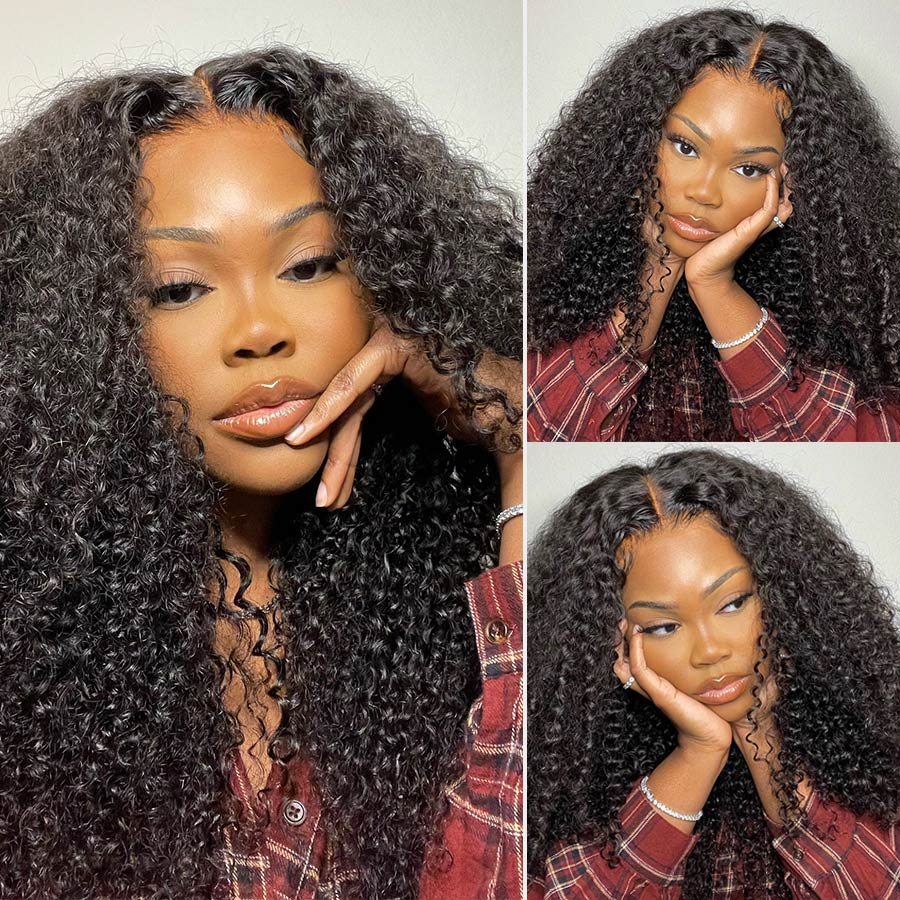 BOGO Sunber Kinky Curly Wigs Skin Melt Lace Front Wigs Natural Hairline Human Hair Flash Sale