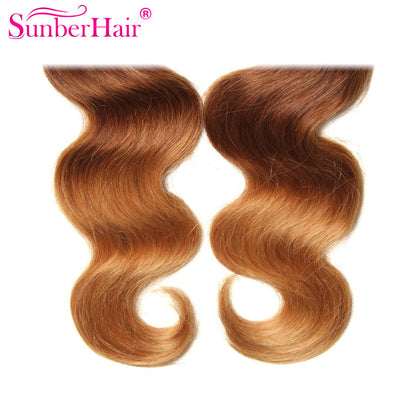 Ombre Brazilian Body Wave Virgin Hair 3/4 Bundles for Sale T1B/4/27 Color - Sunberhair