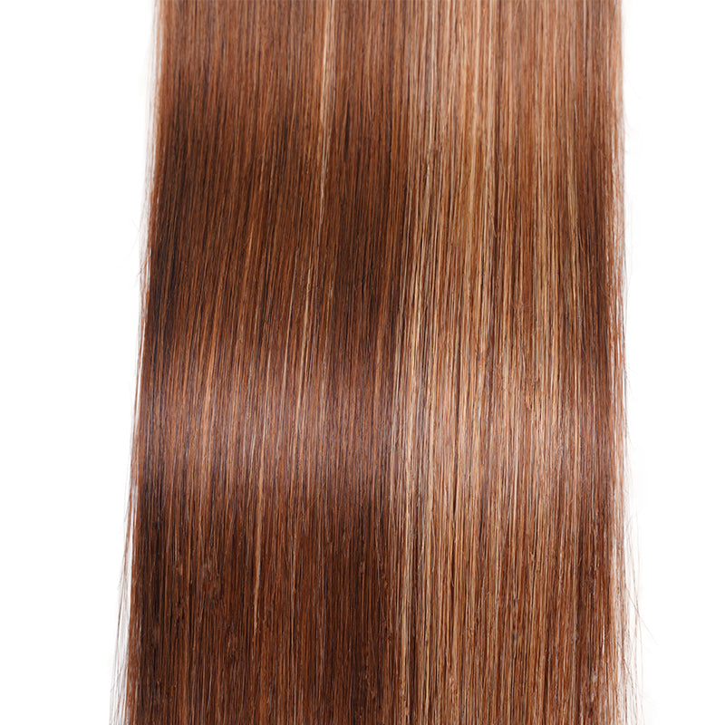 Sunber Ponytail With 1B/412 Brown Ombre Clip In Wrap-around Straight Ponytail Extension