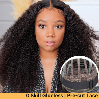 BOGO Sunber Easy To Wear Kinky Curly 7x5 Pre-Cut Lace Wigs 13x4 Pre Everything Frontal Wig Beginner Friendly