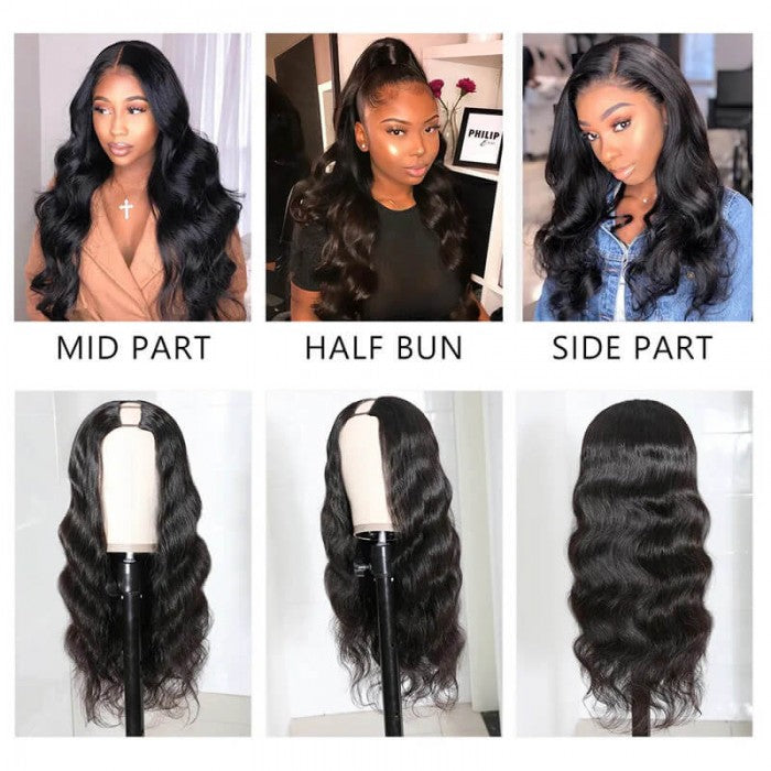 Sunber $100 Off Body Wave U Part Wig Human Hair Natural Color