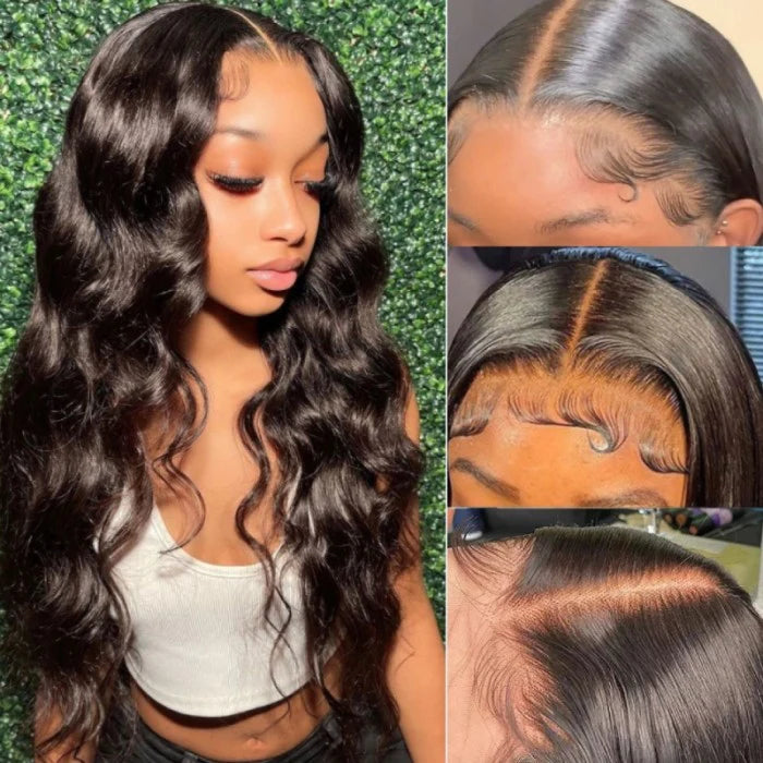 Sunber Affordable 6x4.75 Pre Cut Lace Wigs Body Wave Human Hair Wigs Lace Closure Pre-plucked Hairline Flash Sale