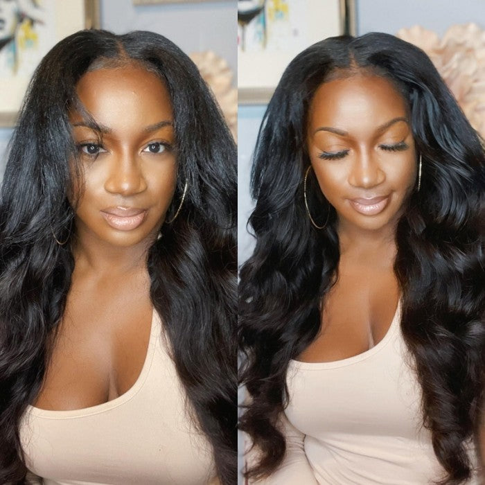 Sunber Body Wave New V Part Wigs No Leave Out Glueless Upgrade U Part Wigs