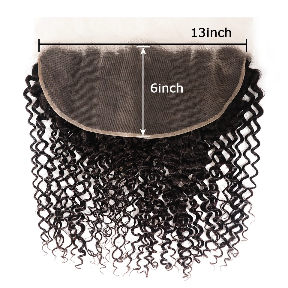 Sunber Hair Brazilian Human Curly Hair 13*6 Lace Closure Pre-Plucked With Baby Hair