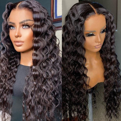 Sunber Natural Deep Wave 13x4 Lace Front Wigs 100% Virgin Human Hair Wigs 150% Density