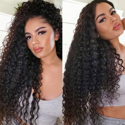 Sunber Natural Deep Wave 13x4 Lace Front Wigs 100% Virgin Human Hair Wigs 150% Density