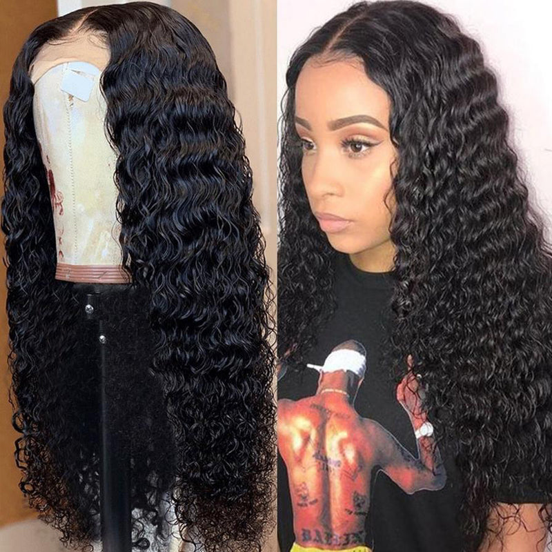 Sunber Natural Deep Wave 13x4 Lace Front Wigs 100% Virgin Human Hair Wigs 150% Density