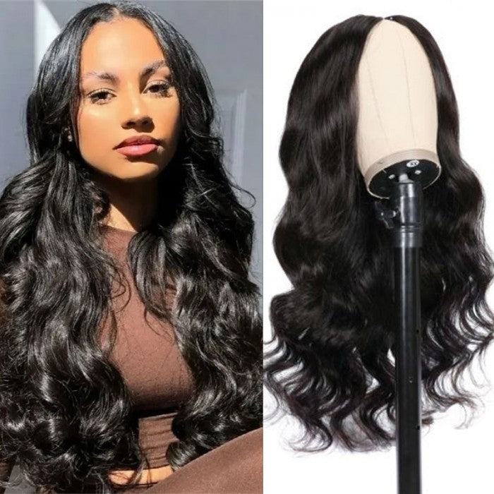 Sunber Body Wave Small Head Friendly V Part Wigs No Leave Out Glueless Upgrade U Part Wigs