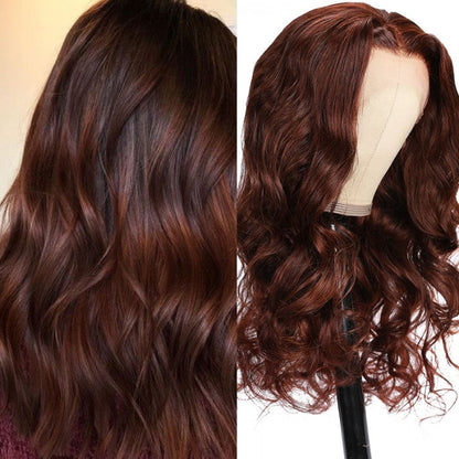 Extra 70% OFF | Sunber Reddish Brown Body Wave 6*4.75 Pre Cut Lace/ 13x4 Lace Frontal Wigs Pre-Plucked