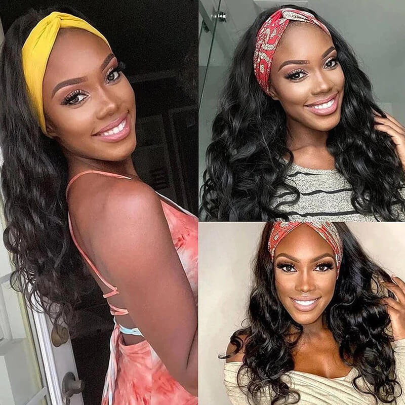 Sunber Amber Ansah Recommend Zero Skill Body Wave Headband Wigs Easy To Wear Glueless Human Hair Wigs