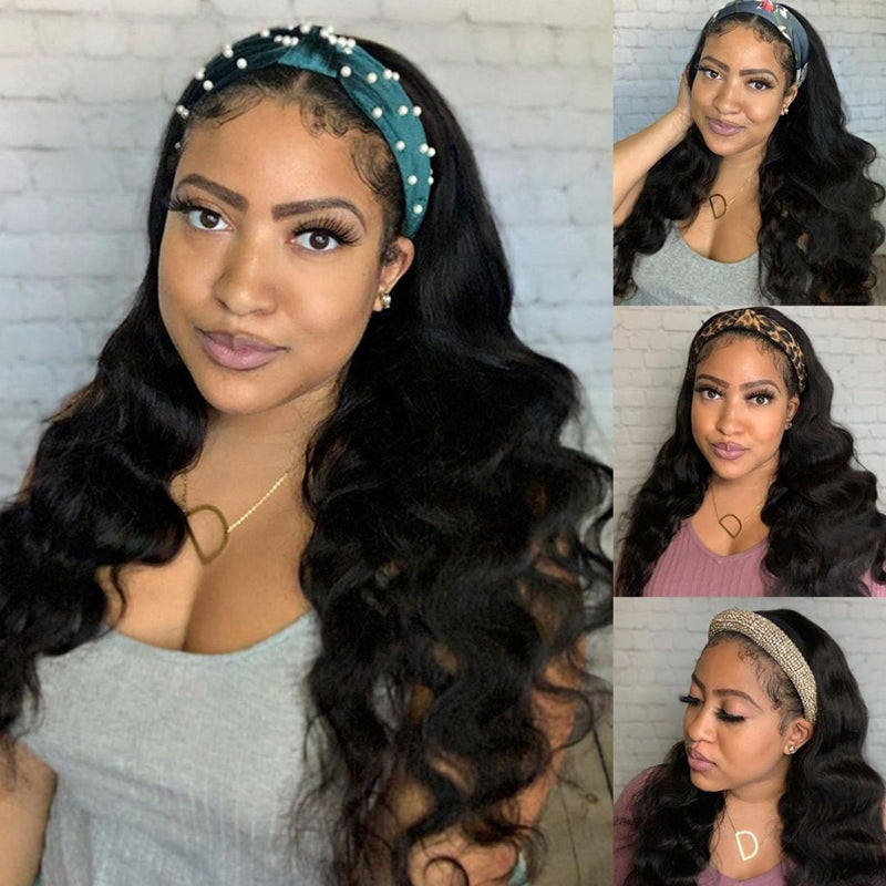 Sunber Amber Ansah Recommend Zero Skill Body Wave Headband Wigs Easy To Wear Glueless Human Hair Wigs