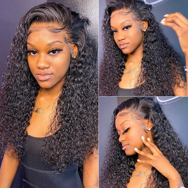 Extra 60% OFF | 5x5 HD Lace Closure Wigs Jerry Curly Glueless Wigs Invisible Human Hair 180% Density