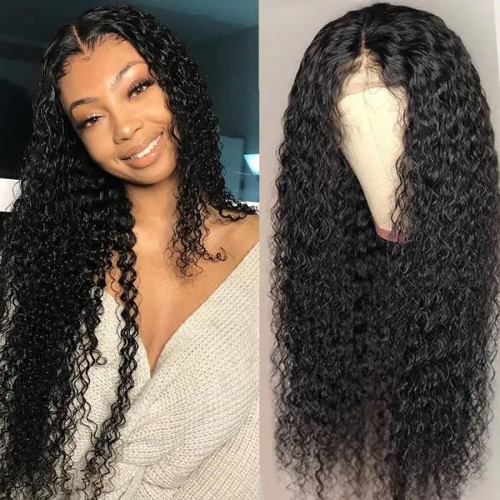 [24inch=$99]Sunber Jerry Curly 4X4 Lace Closure Human Hair Wigs New Customer Exclusive Flash Sale