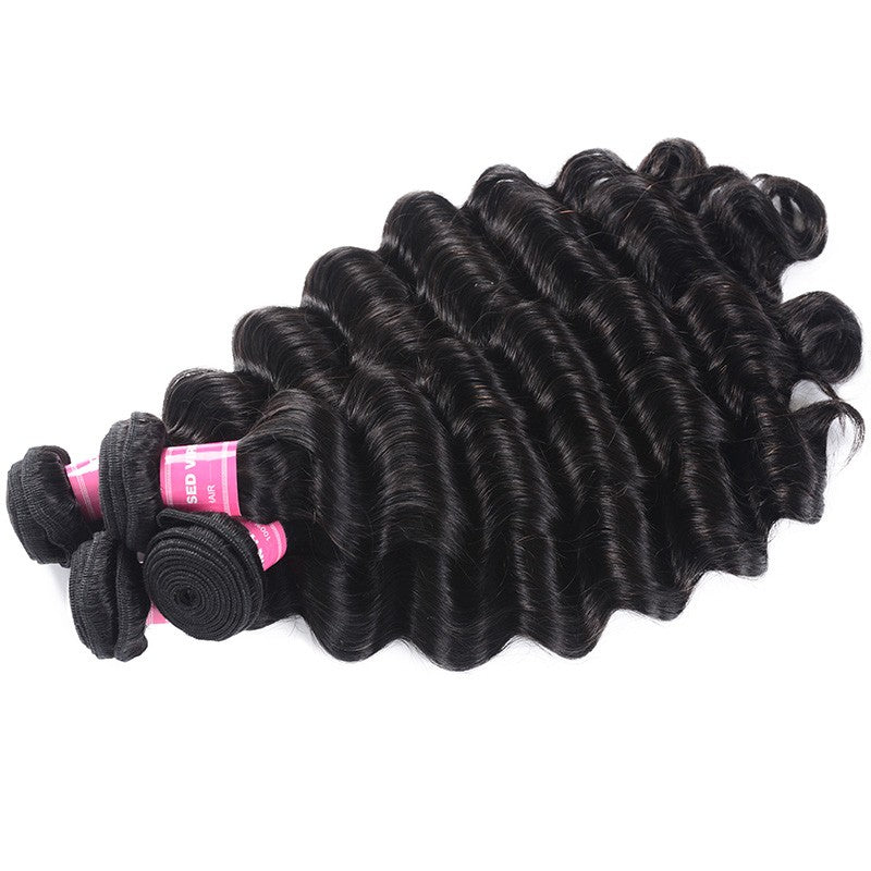 Sunber Hair 100% Unprocessed Human Virgin Hair 4 Bundles Loose Deep Wave Hair