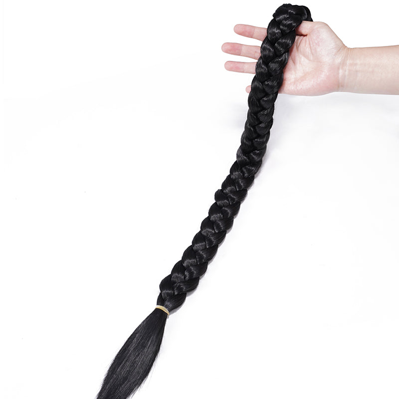 Sunber Hairstyling Accessories Black Braided Ponytail Synthetic Pony Braid