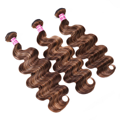 Sunber Ombre Blonde Highlight Body Wave 3 Bundles Human Hair Weave Extensions