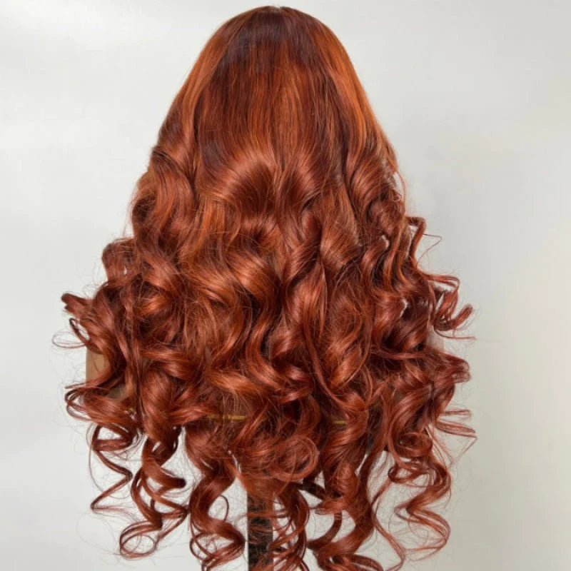 50% OFF Sunber Copper Brown Body Wave 13x4 Lace Front Wigs  Pre-Plucked With Babyhair